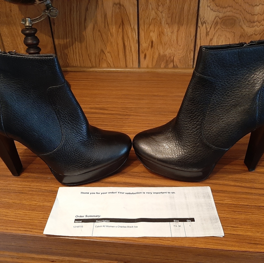 New never worn black Calvin Klein booties
